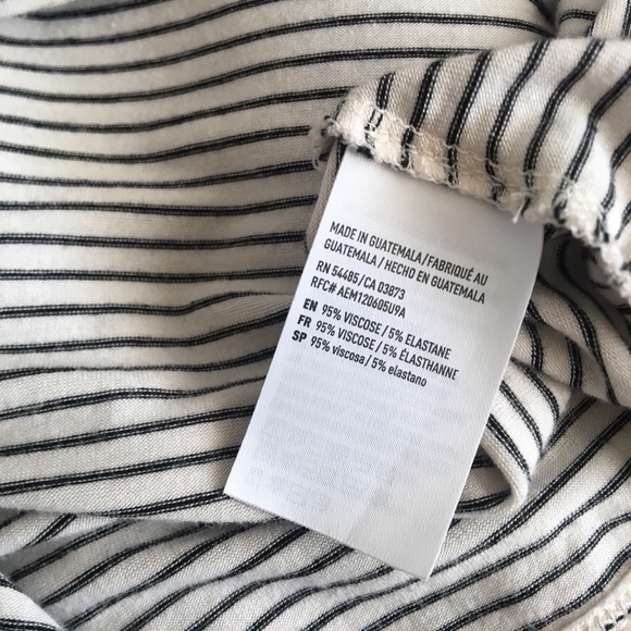 American Eagle Soft and Sexy Striped Lace Up Tee - Picture 4 of 4